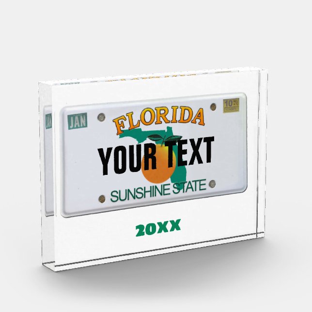 Florida License Plate Photo Block (Left)
