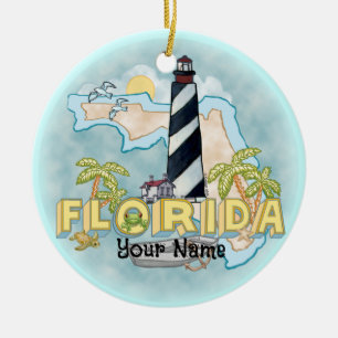 Florida Lighthouse Ceramic Ornament