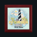 Florida Lighthouse  Gift Box<br><div class="desc">Florida Lighthouse gift box by ArtMuvz Illustration. Matching watercolor lighthouse t shirt, apparel, nautical clothing, lighthouse collector apparel. Lighthouse gifts are a great way to show someone you care, especially if they love the ocean, the coast, or lighthouses themselves. Lighthouses are iconic symbols of hope, guidance, and safety, and they...</div>