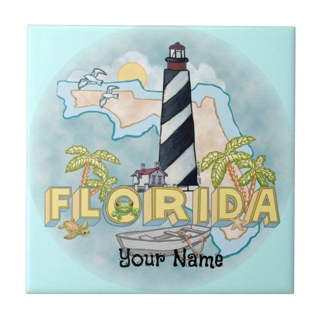 Florida Lighthouse tile (Front)