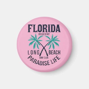Florida Long Beach Paradise Life Surf Club Magnet