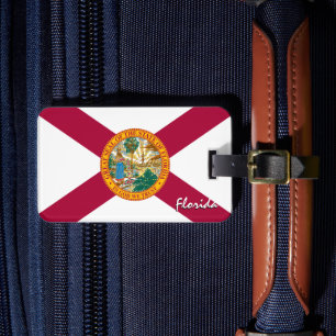 Florida Luggage Tags, patriotic Florida Flag Luggage Tag