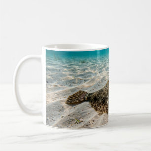 Florida Man Flounder Sandy Bottom Gulf Fishing Art Coffee Mug