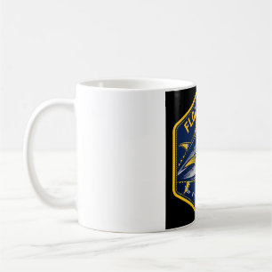 Florida Man Yellowfin Tuna Badge Fishing Art Coffee Mug