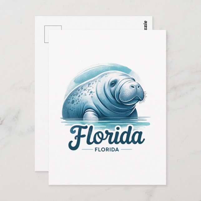 Florida, Manatee, Postcrossing Postcard (Front/Back)