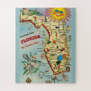 Florida Map 16x20 BIG Piece  Jigsaw Puzzle