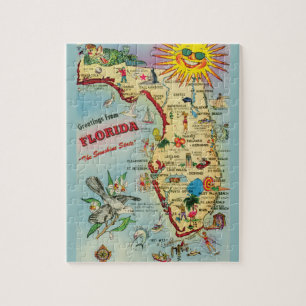 Florida Map  8x10 Jigsaw Puzzle