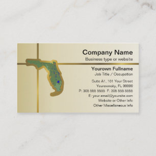 Florida Map Business Card