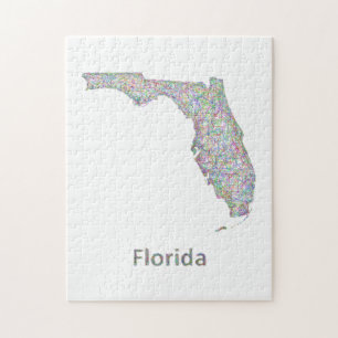 Florida map jigsaw puzzle