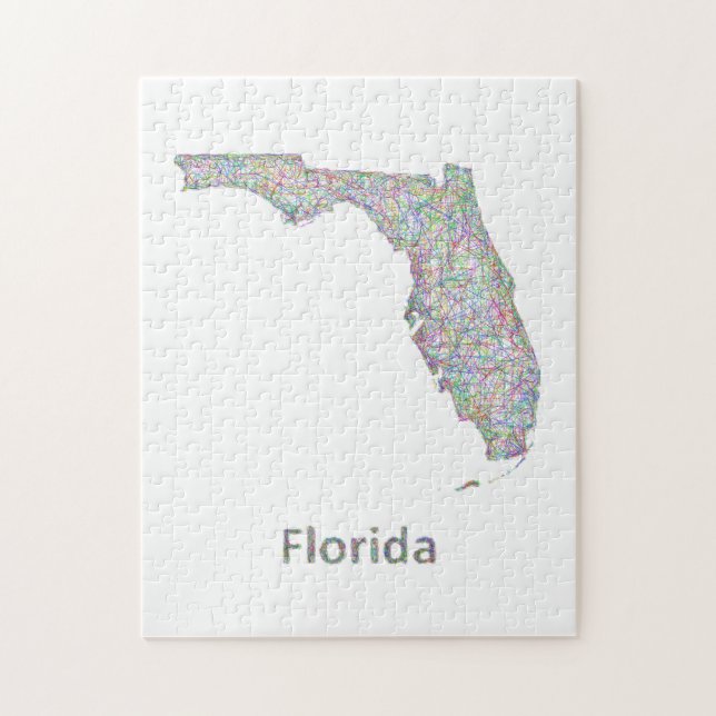 Florida map jigsaw puzzle (Vertical)