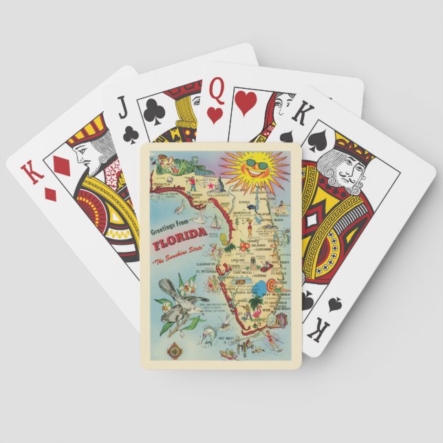Florida Map  Playing Cards (Back)