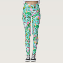 Florida Map Preppy Palm Beach Pattern Print
