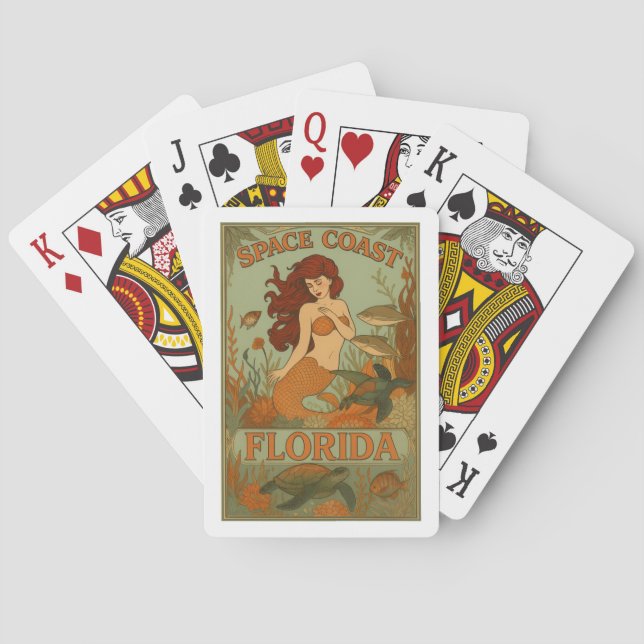 Florida Mermaid Classic Playing Cards (Back)