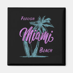 Florida Miami Beach Palms Summer Vacation Family F Magnet