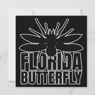 Florida Monster Insect Tarantula Butterfly Invitation
