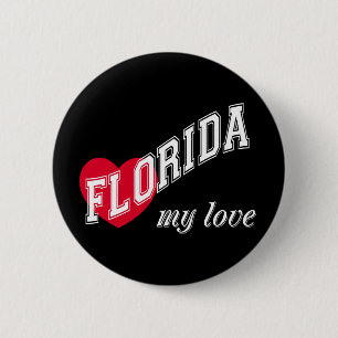 Florida my love 6 cm round badge