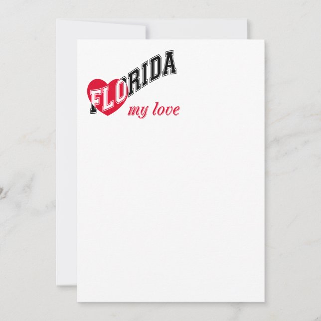 Florida my love invitation (Front)