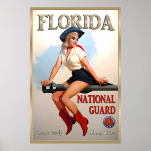 Florida National Guard Marilyn Monroe Pin U Poster