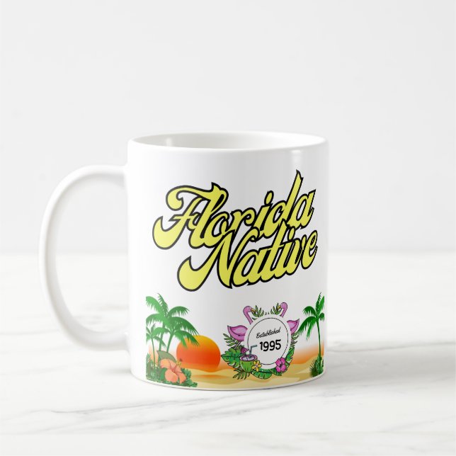 FLORIDA NATIVE -Established(Personalise your year) Coffee Mug (Left)