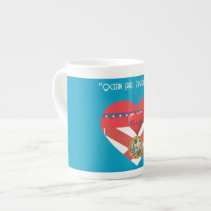 Florida Ocean Blue Fun Bone China Mug