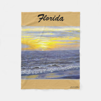 FLORIDA OCEAN SUNSET FLEECE BLANKET