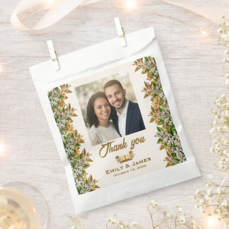 Florida Orange Blossom Photo Wedding Seed Packet Favour Bag