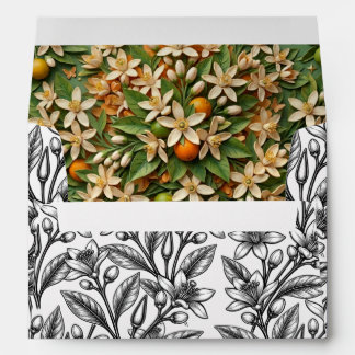 Florida Orange Blossom Wedding Envelope