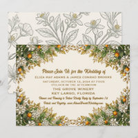 Florida Orange Blossom Wedding Invitation