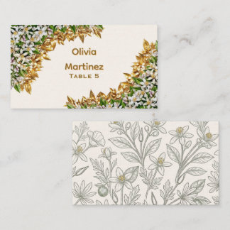 Florida Orange Blossom Wedding Place Card