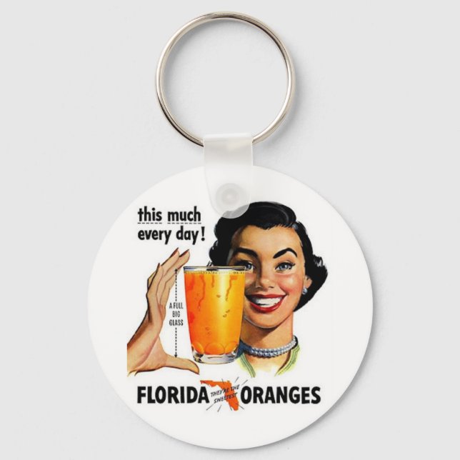 Florida Orange Juice Key Ring (Front)