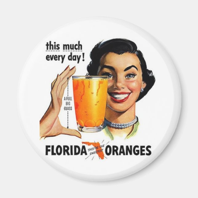 Florida Orange Juice Magnet (Front)