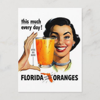 Florida Orange Juice Postcard