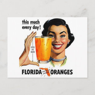 Florida Orange Juice Postcard