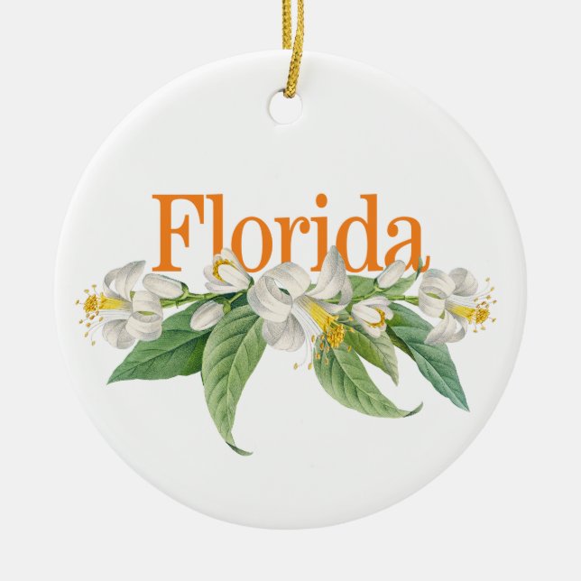 Florida Ornament with Orange Blossoms (Front)
