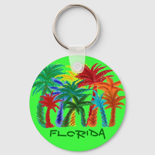 Florida palm tree keychain (Front)
