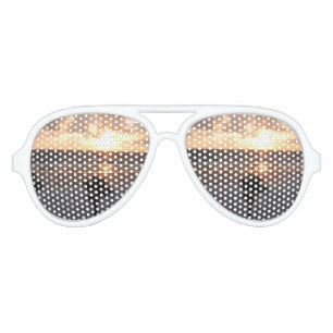 Florida Palm Tree Sunrise Aviator Sunglasses