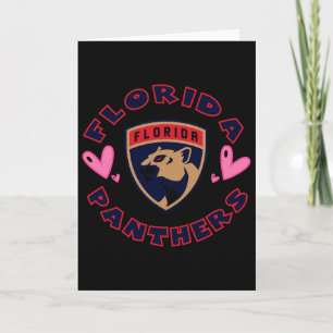 Florida Panthers Valentine Hearts Nhl Officially L Card