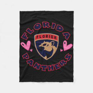 Florida Panthers Valentine Hearts Nhl Officially L Fleece Blanket