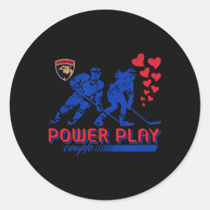 Florida Panthers Valentine Power Play Couple Nhl  Classic Round Sticker