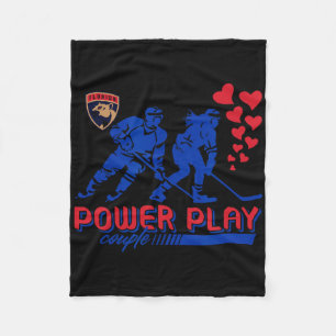 Florida Panthers Valentine Power Play Couple Nhl Fleece Blanket