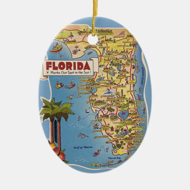 Florida Paradise Custom Ornament (Front)