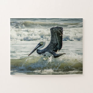 Florida Pelican Bird Nature Beach Oversized Jigsaw Jigsaw Puzzle
