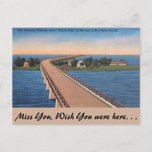 Florida, Pigeon Key, Overseas Highway Postcard