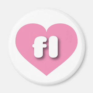 Florida pink heart - I love fl Magnet