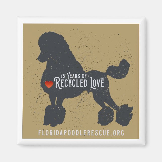 Florida Poodle Rescue 25 years magnet (Front)