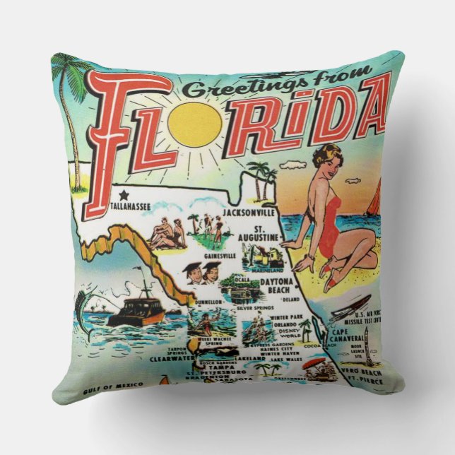 Florida Postcard Cushion (Back)