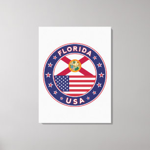 Florida, poster, canvas, portrait canvas print