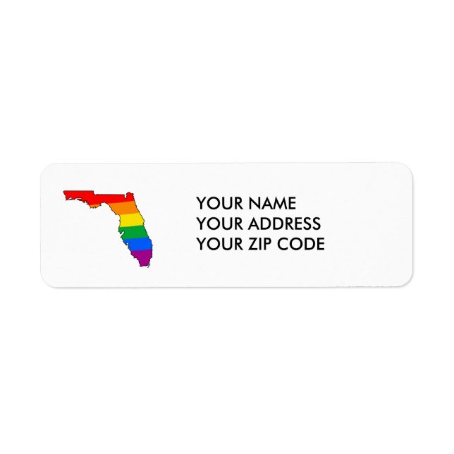 FLORIDA PRIDE - RETURN ADDRESS LABEL (Front)