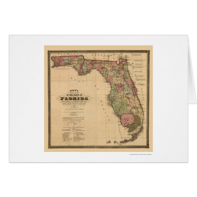 Florida Railroad Map 1874 (Front Horizontal)