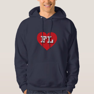 Florida Red Heart - I love FL Hoodie